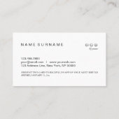 Moderne, zilver, geometrische patroonkorting visitekaartje (Achterkant)