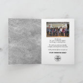 Moderne Zilver Glitter van het Manuscript Aangepas Feestdagen Kaart (Binnen)