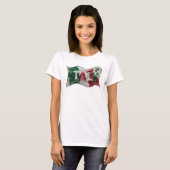 Moderne Zilver ITALY 3D-tekstkunst T-shirt (Voorkant volledig)