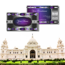 Moderne zilver met Paarse gradiënt en neushoorn