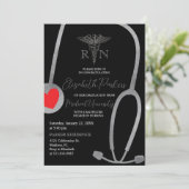 Moderne Zilver Witte Verpleegkundige Afstudeerfees Kaart (Staand voorkant)