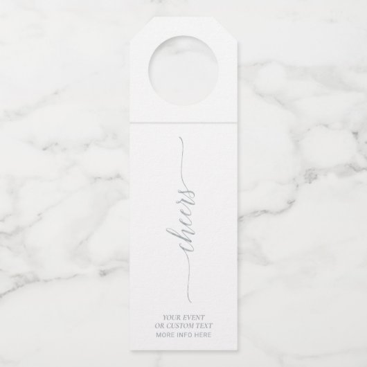 Moderne Zilverborpenkorf met briefing op Cheers Pa Flessenhanger (Voorkant)