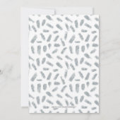 Moderne Zilveren 25e Trouwdag Uitnodiging (Achterkant)