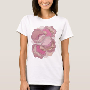 Moderne Zilveren ABSTRACTE KUNST Artistiek Motief T-shirt