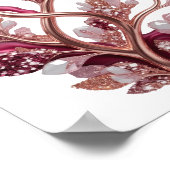 Moderne Zilveren ABSTRACTE KUNST Ontwerp Poster (Hoek)