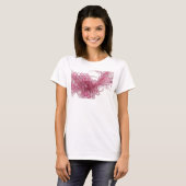 Moderne Zilveren ABSTRACTE KUNST Ontwerp T-shirt (Voorkant volledig)