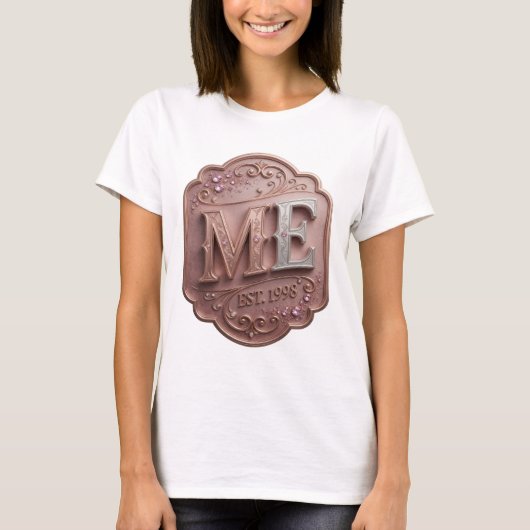 Moderne Zilveren ABSTRACTE KUNST Ontwerp T-shirt (Voorkant)