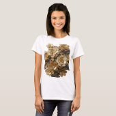 Moderne Zilveren ABSTRACTE KUNST Statement Ontwerp T-shirt (Voorkant volledig)