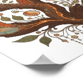 Moderne Zilveren BOOM DES LEVENS Print (Hoek)