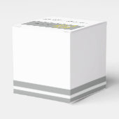 Moderne Zilveren en Buttercup Flower Favor Box Bedankdoosjes (Voorkant Zijde)