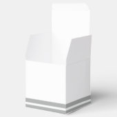 Moderne Zilveren en Buttercup Flower Favor Box Bedankdoosjes (Geopend)