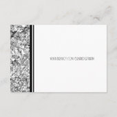 Moderne zilveren en zwarte tekst bruiloft informatiekaartje (Achterkant)