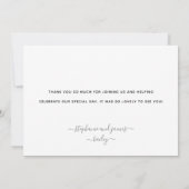 Moderne zilveren gepersonaliseerde huisdier bruilo bedankkaart (Achterkant)