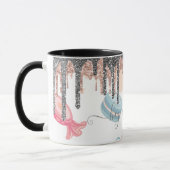 Moderne Zilveren Glitter Druppels Candy Snoepjes Mok (Links)