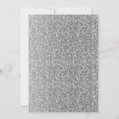 Moderne zilveren glitter gouden vleermuis mitswa u kaart (Achterkant)