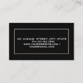 Moderne Zilveren Glitter Huis Dakborstel Zwart Visitekaartje (Achterkant)