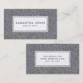 Moderne zilveren glitter maakt artiest visitekaartje (Voorkant / Achterkant)