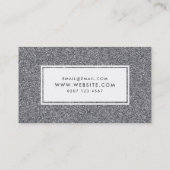 Moderne zilveren glitter maakt artiest visitekaartje (Achterkant)