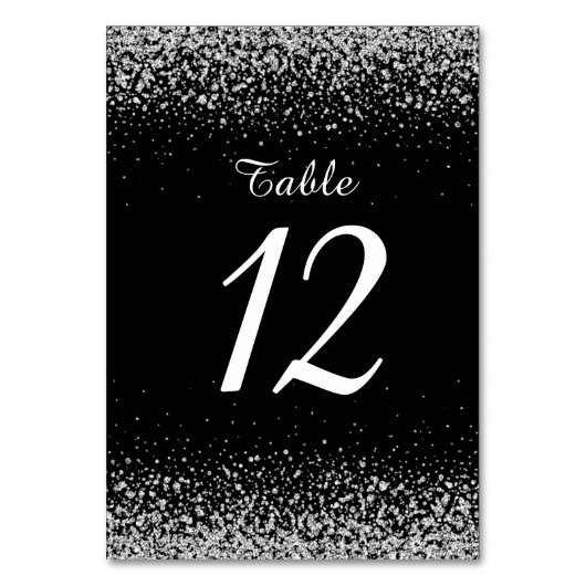 Moderne zilveren glitter nachtelijke hemel kaart (Voorkant)