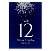 Moderne zilveren glitter op Royal Blue Kaart (Voorkant)