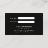 Moderne Zilveren Glitter Schoonheidssalon SPA Aanbevelingskaartje (Achterkant)