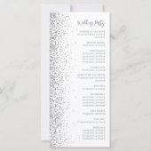 Moderne Zilveren Glitter Script Witte Trouw (Achterkant)