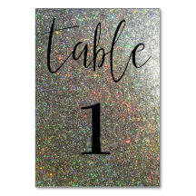 Moderne Zilveren Glitter Tafel Kaart