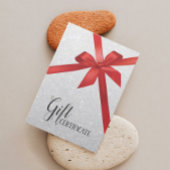 Moderne zilveren glitter vakantie cadeaubonnen kortingskaartje