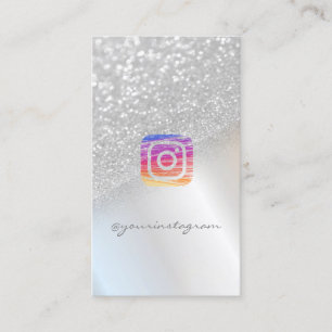 Moderne Zilveren Glitters, Instagram Sociale Media Visitekaartje