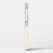 Moderne, zilveren glitterschijven, Roos Gold, mono Case-Mate iPhone Case (Achterkant / Links)