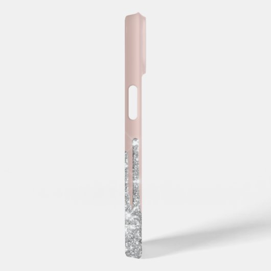 Moderne, zilveren glitterschijven, Roos Gold, mono Case-Mate iPhone Case (Achterkant / Rechts)