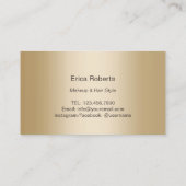 Moderne zilveren & gouden schoonheidssalon loyalit klantenkaartje (Achterkant)