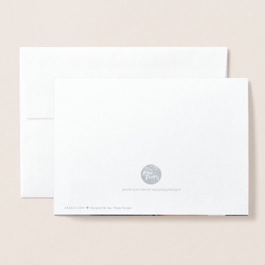 Moderne Zilveren Kerstboom Vakantie Fotokaart Folie Kaarten (Met envelop)