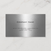 Moderne zilveren lijnen en textuur visitekaartje (Achterkant)