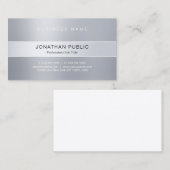 Moderne, zilveren look Professional elegant slapen Visitekaartje (Voorkant / Achterkant)