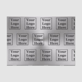 Moderne zilveren look Sjabloon Uw Logo hier Tissuepapier