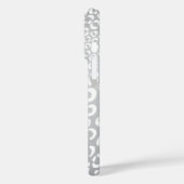 Moderne zilveren luipaarden Dierlijk afdrukpatroon Case-Mate iPhone Case (Achterkant / Links)