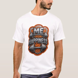 Moderne Zilveren ME IJZER GELUK Custom T-shirt