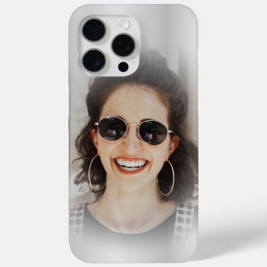 Moderne zilveren metallic één foto Case-Mate iPhone case (Achterkant)