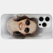 Moderne zilveren metallic één foto Case-Mate iPhone case (Achterkant (horizontaal))