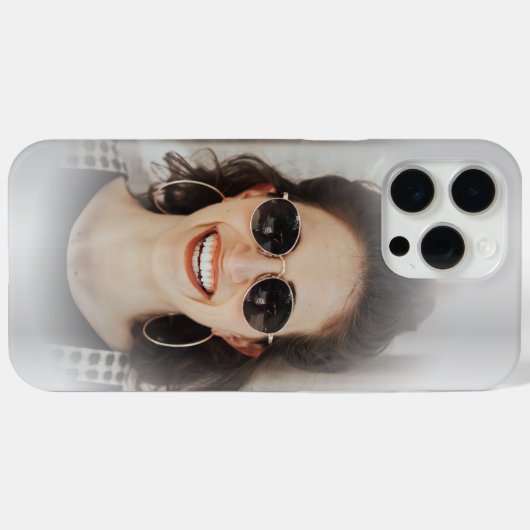 Moderne zilveren metallic één foto Case-Mate iPhone case (Achterkant (horizontaal))