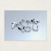 Moderne Zilveren Mini Dank U Kaarten Pack van 100 Visitekaartje (Voorkant)