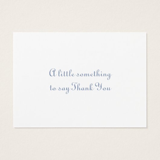 Moderne Zilveren Mini Dank U Kaarten Pack van 100 Visitekaartje (Achterkant)