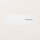 Moderne Zilveren Mini Gevouwen Pack 25 Dank u Kaar Visitekaartje (Binnenkant ongevouwen)