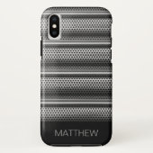 Moderne Zilveren Monogram Case-Mate iPhone Case (Achterkant)