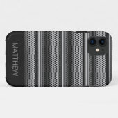 Moderne Zilveren Monogram Case-Mate iPhone Case (Achterkant (horizontaal))