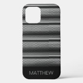 Moderne Zilveren Monogram Case-Mate iPhone Case (Achterkant)