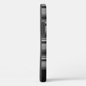 Moderne Zilveren Monogram Case-Mate iPhone Case (Achterkant / Rechts)