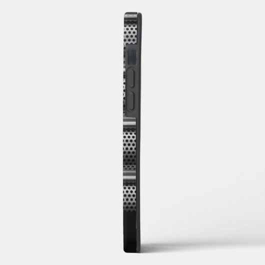 Moderne Zilveren Monogram Case-Mate iPhone Case (Achterkant / Links)