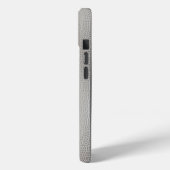 Moderne Zilveren Nep Leer Monogram Eerste Letter N Case-Mate iPhone Case (Achterkant / Links)